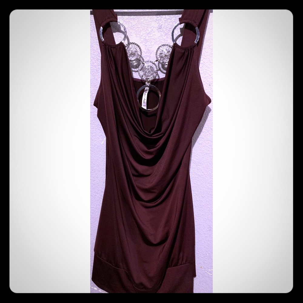 Deep purple halter tank